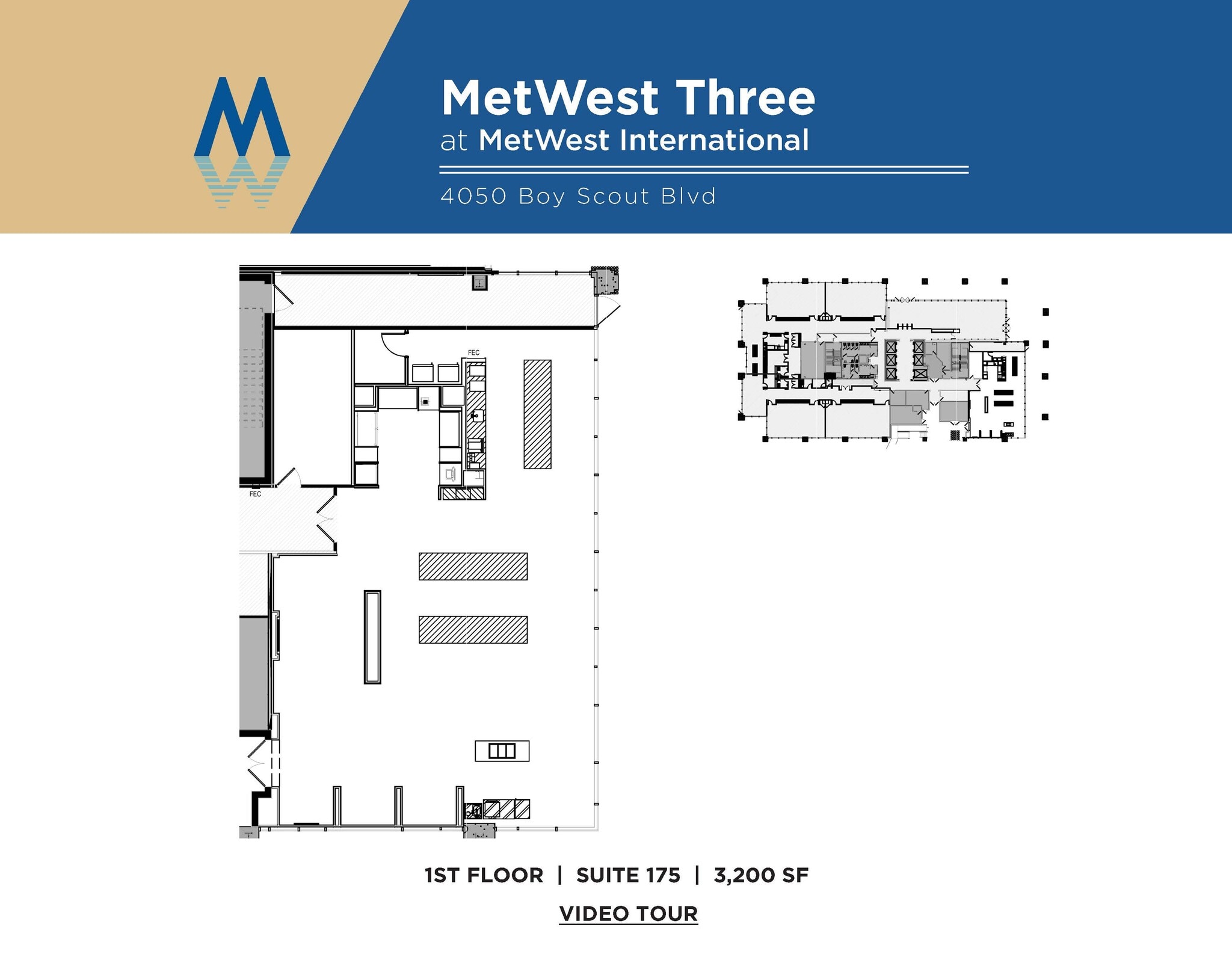 4010 W Boy Scout Blvd, Tampa, FL à louer Plan d’étage– Image 1 sur 2