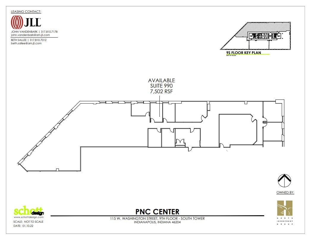 101-115 W Washington St, Indianapolis, IN à louer Plan d’étage– Image 1 sur 1