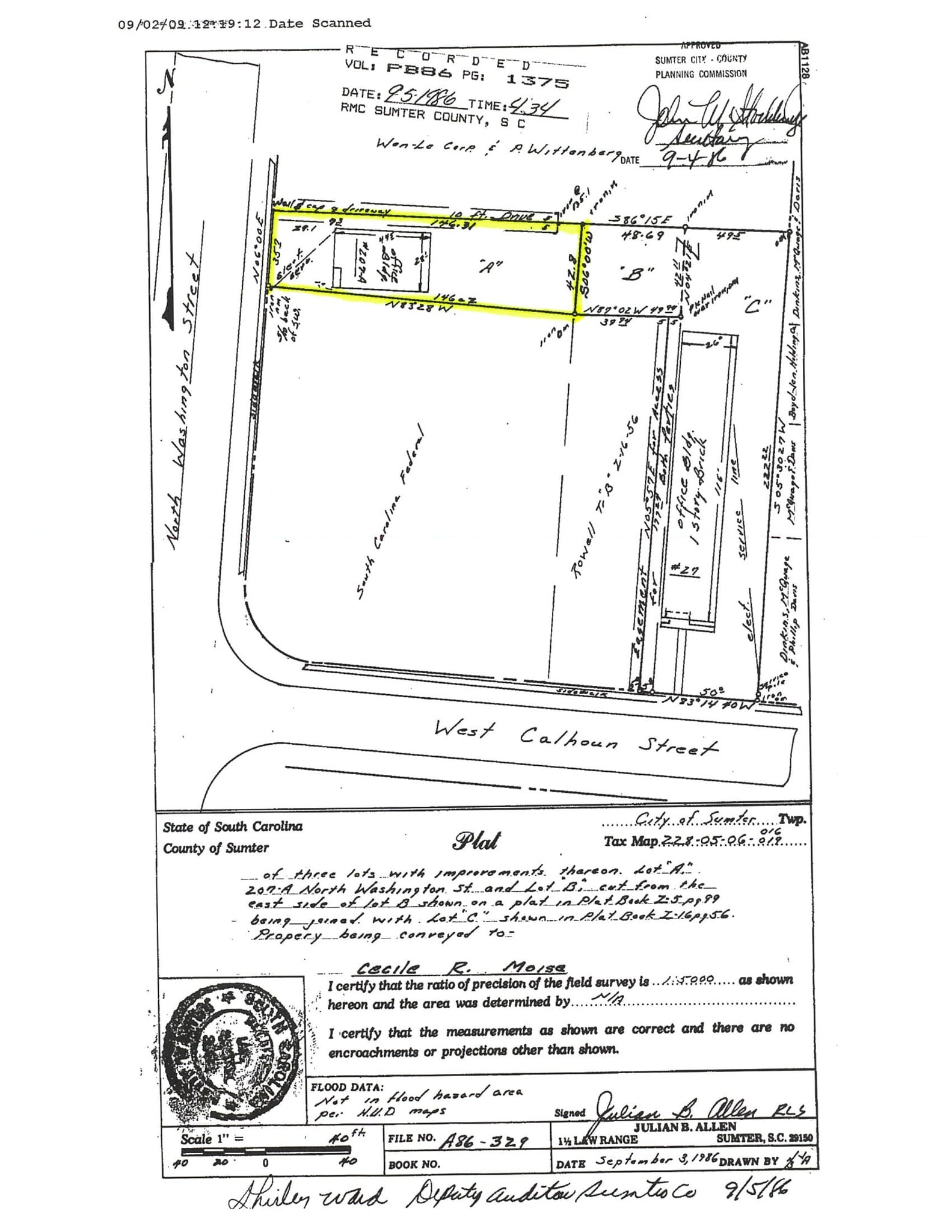 207A N Washington St, Sumter, SC à louer Plan de site– Image 1 sur 6