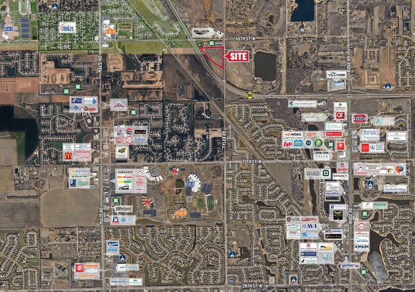 45th St. & Tyler Rd. S. of SWc, Maize, KS à vendre - Aérien – Image 2 sur 2