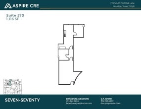 770 S Post Oak Ln, Houston, TX à louer Plan d’étage– Image 1 sur 4