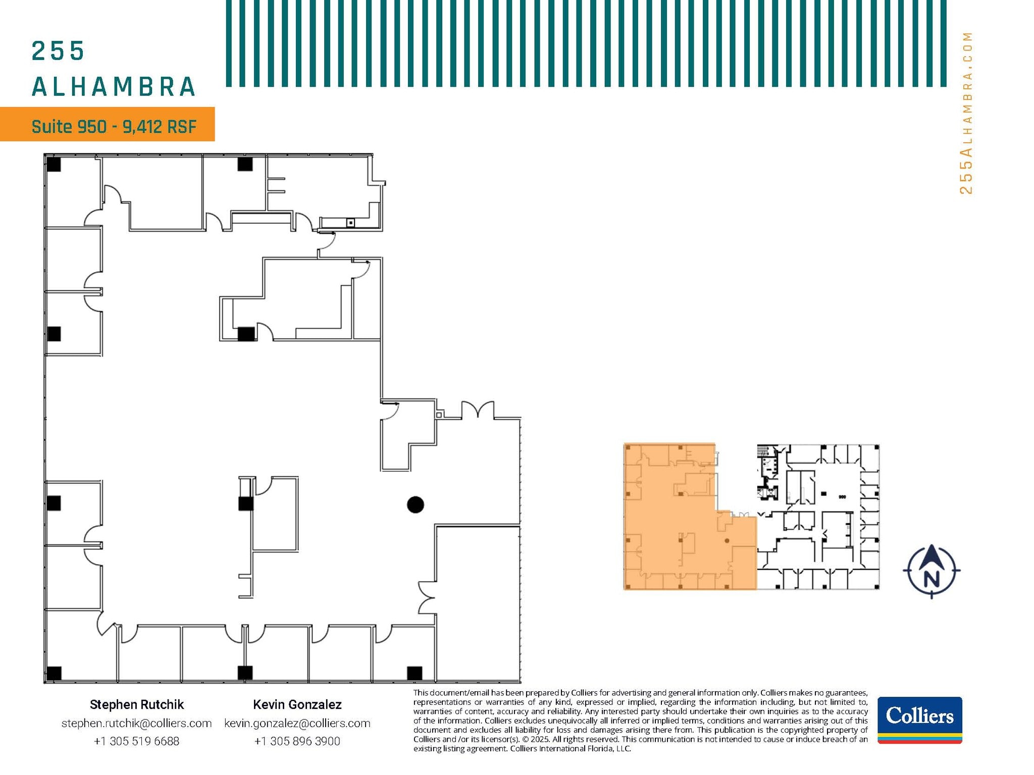 255 Alhambra Cir, Coral Gables, FL à louer Plan d’étage– Image 1 sur 1