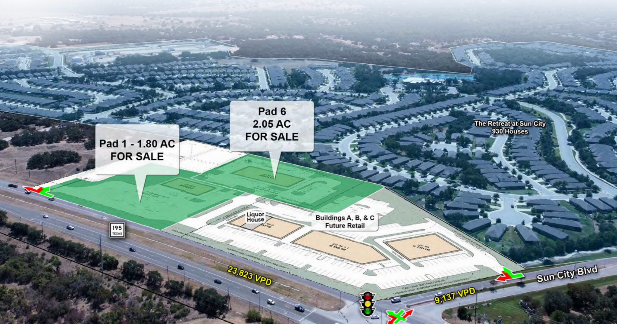 TX-195 & Sun City Blvd, Georgetown, TX à vendre Photo principale– Image 1 sur 11