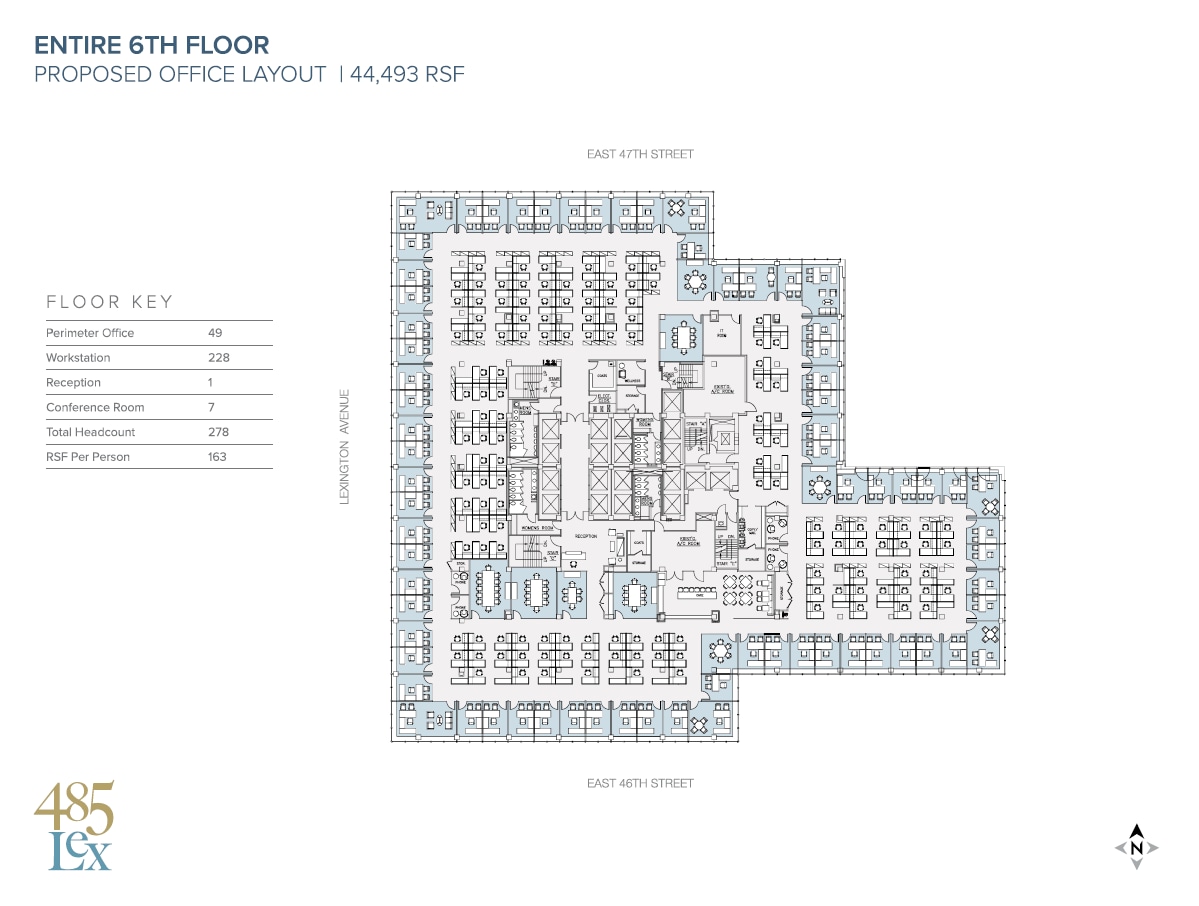 485 Lexington Ave, New York, NY à louer Plan d’étage– Image 1 sur 2