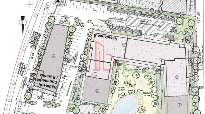 Bureau dans Bruges à louer - Plan de site – Image 2 sur 4