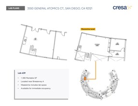 3550 General Atomics Ct, San Diego, CA à louer Plan d’étage– Image 1 sur 1