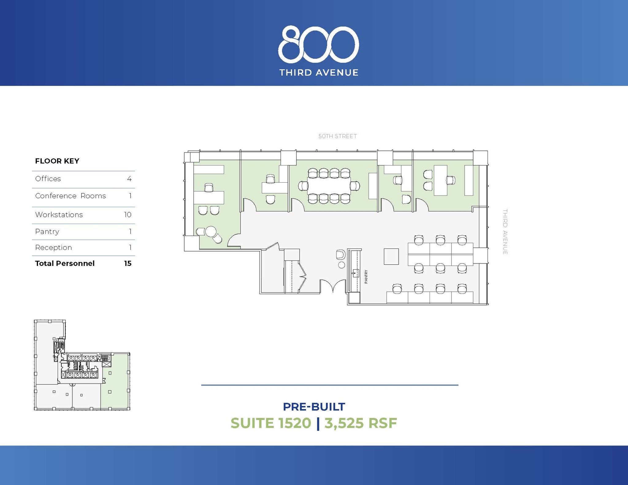 800 Third Ave, New York, NY à louer Plan d’étage– Image 1 sur 5