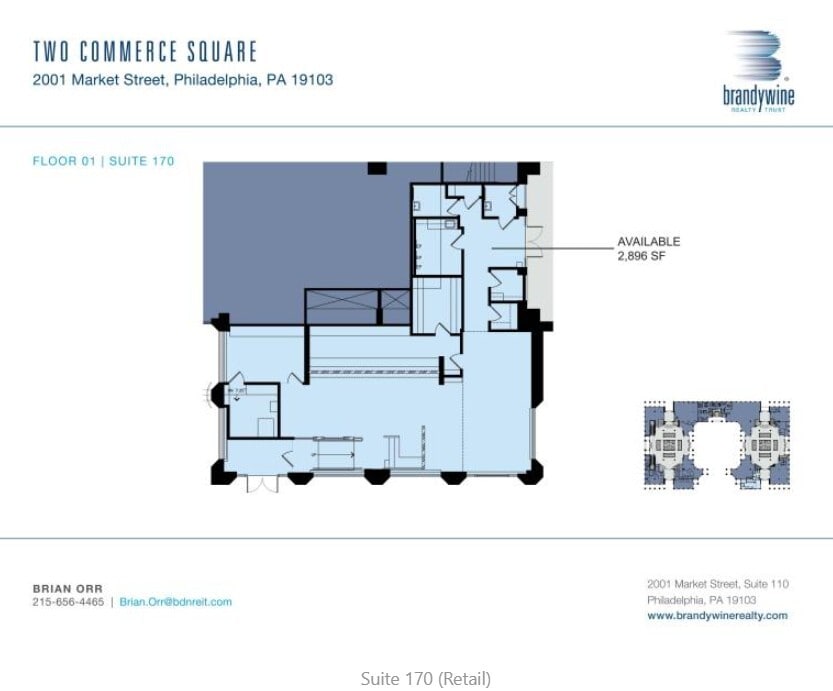 2001 Market St, Philadelphia, PA à louer Plan d’étage– Image 1 sur 1