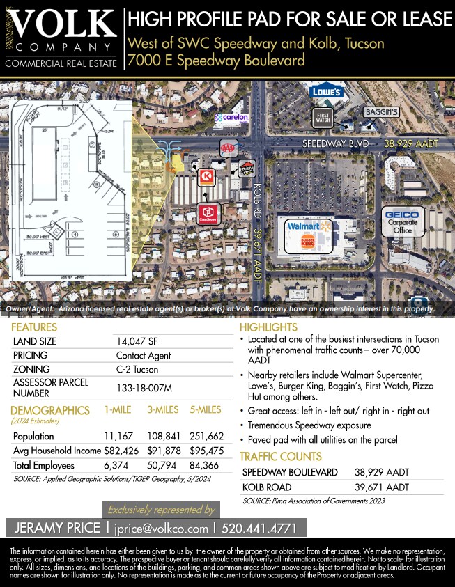 7000 E Speedway Blvd, Tucson, AZ à vendre Aérien– Image 1 sur 7