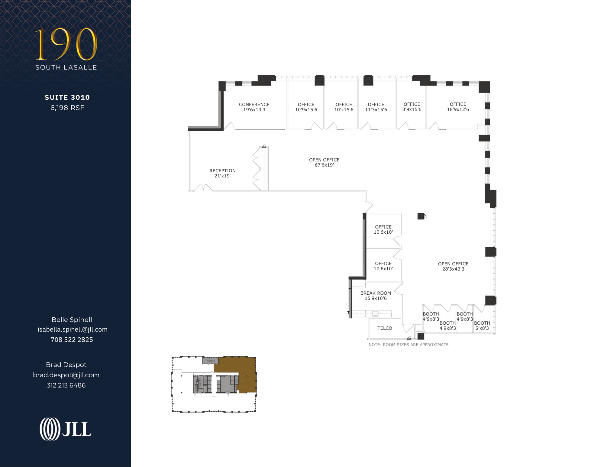 190 S La Salle St, Chicago, IL à louer Plan d’étage– Image 1 sur 1