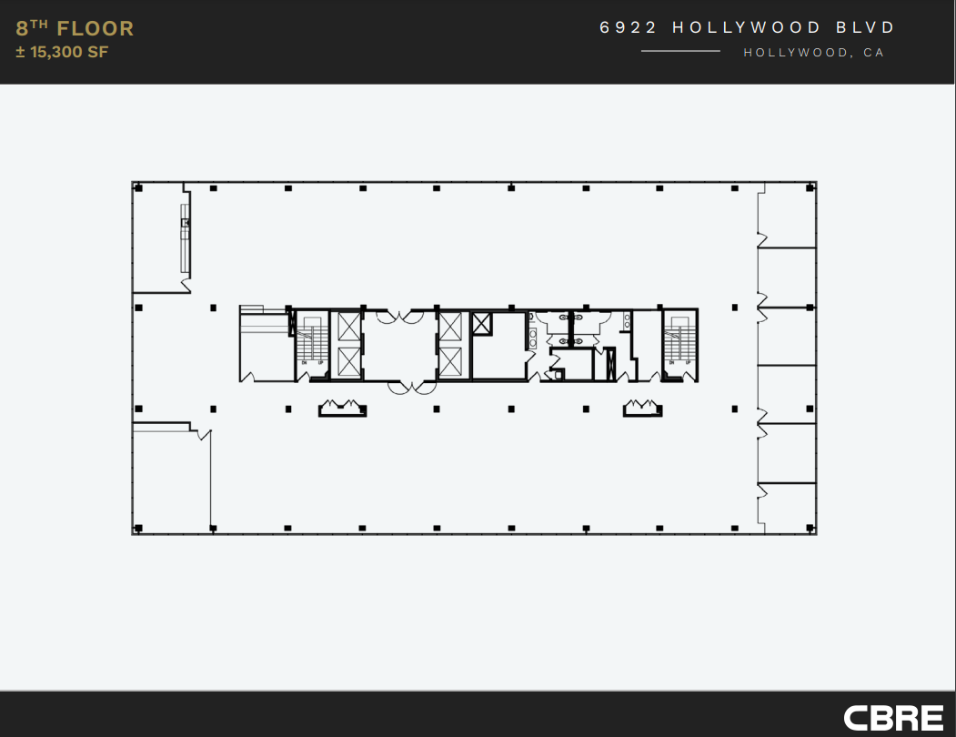 6922 Hollywood Blvd, Los Angeles, CA à louer Plan d’étage– Image 1 sur 12