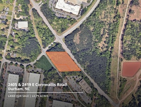 2405-2419 E Cornwallis Rd, Durham, NC - Vue aérienne vue de carte