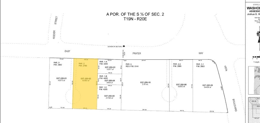 1925 E Prater Way, Sparks, NV à vendre - Plan cadastral – Image 1 sur 6