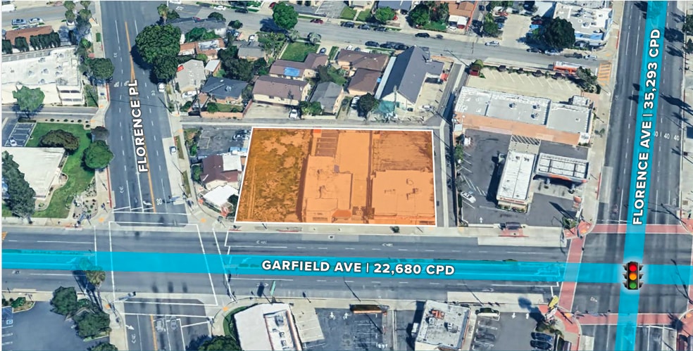 7206, 7208, and 7218 Garfield Ave portefeuille de 3 biens à vendre sur LoopNet.fr - Aérien – Image 2 sur 8