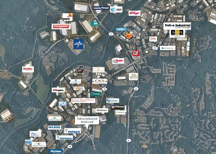 Fulton Industrial & Riverside Dr, Atlanta, GA à vendre - Aérien – Image 2 sur 7