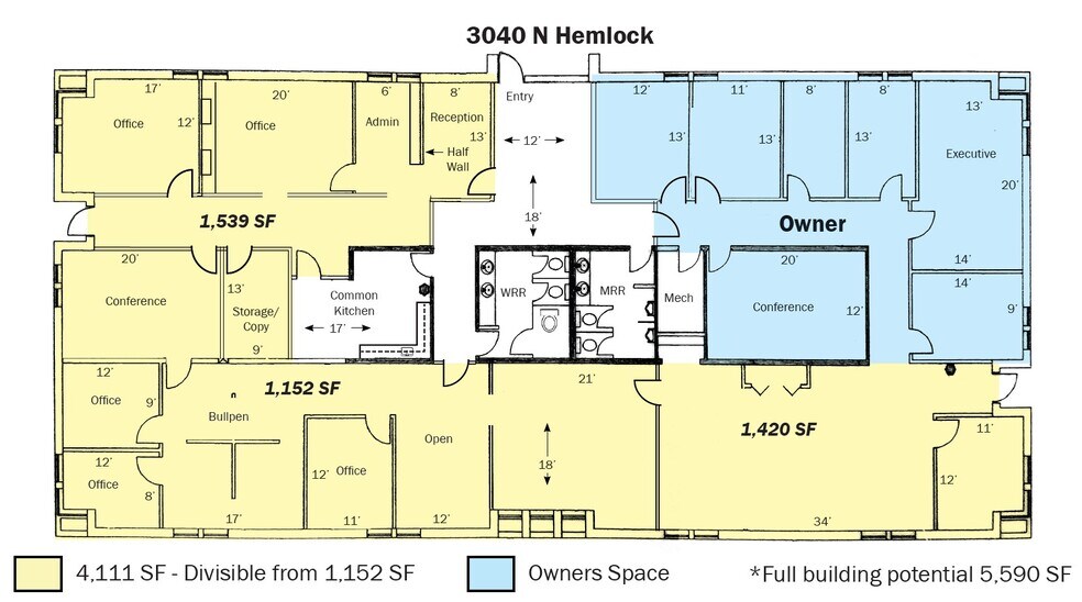 3040 N Hemlock Cir, Broken Arrow, OK à louer - Plan d’étage – Image 2 sur 7