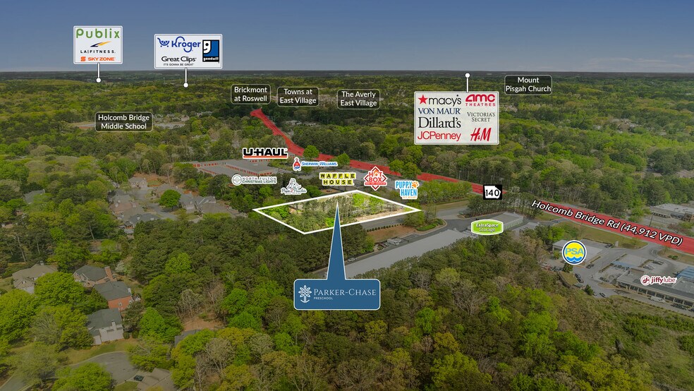 2852 Holcomb Bridge Rd, Alpharetta, GA à vendre - Aérien – Image 3 sur 4