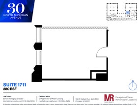 30 N Michigan Ave, Chicago, IL à louer Plan d’étage– Image 1 sur 1