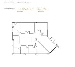 4745 N 7th St, Phoenix, AZ à louer Plan d’étage– Image 1 sur 1