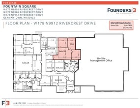 W177N9856-W178 N9912 Rivercrest Dr, Germantown, WI à louer Plan d’étage– Image 1 sur 1