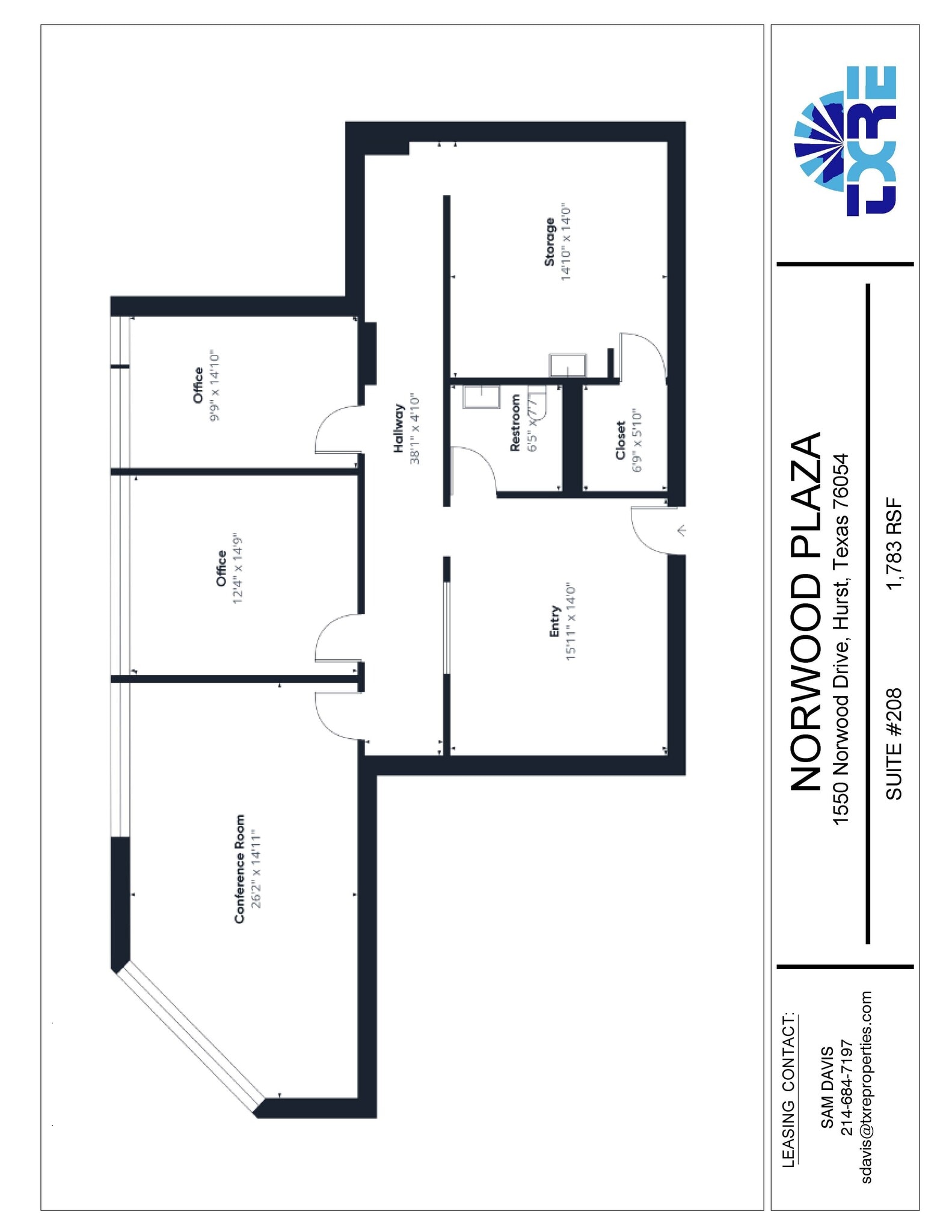 1550 Norwood Dr, Hurst, TX à louer Plan d’étage– Image 1 sur 1