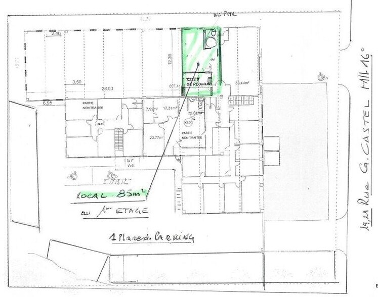 Bureau dans Marseille à louer - Plan d’étage – Image 2 sur 3