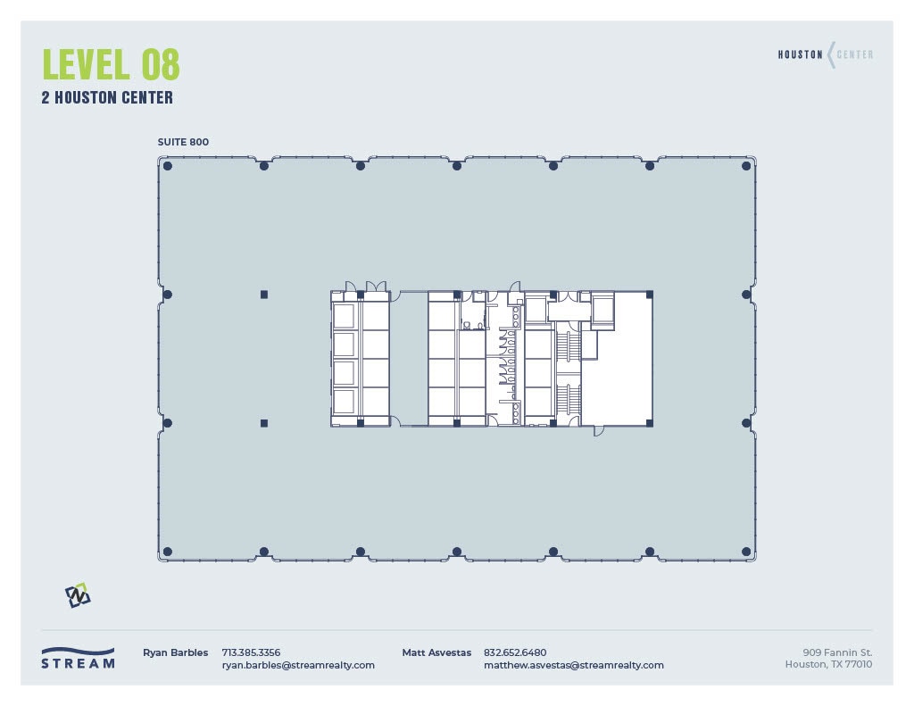 909 Fannin St, Houston, TX à louer Plan d’étage– Image 1 sur 1