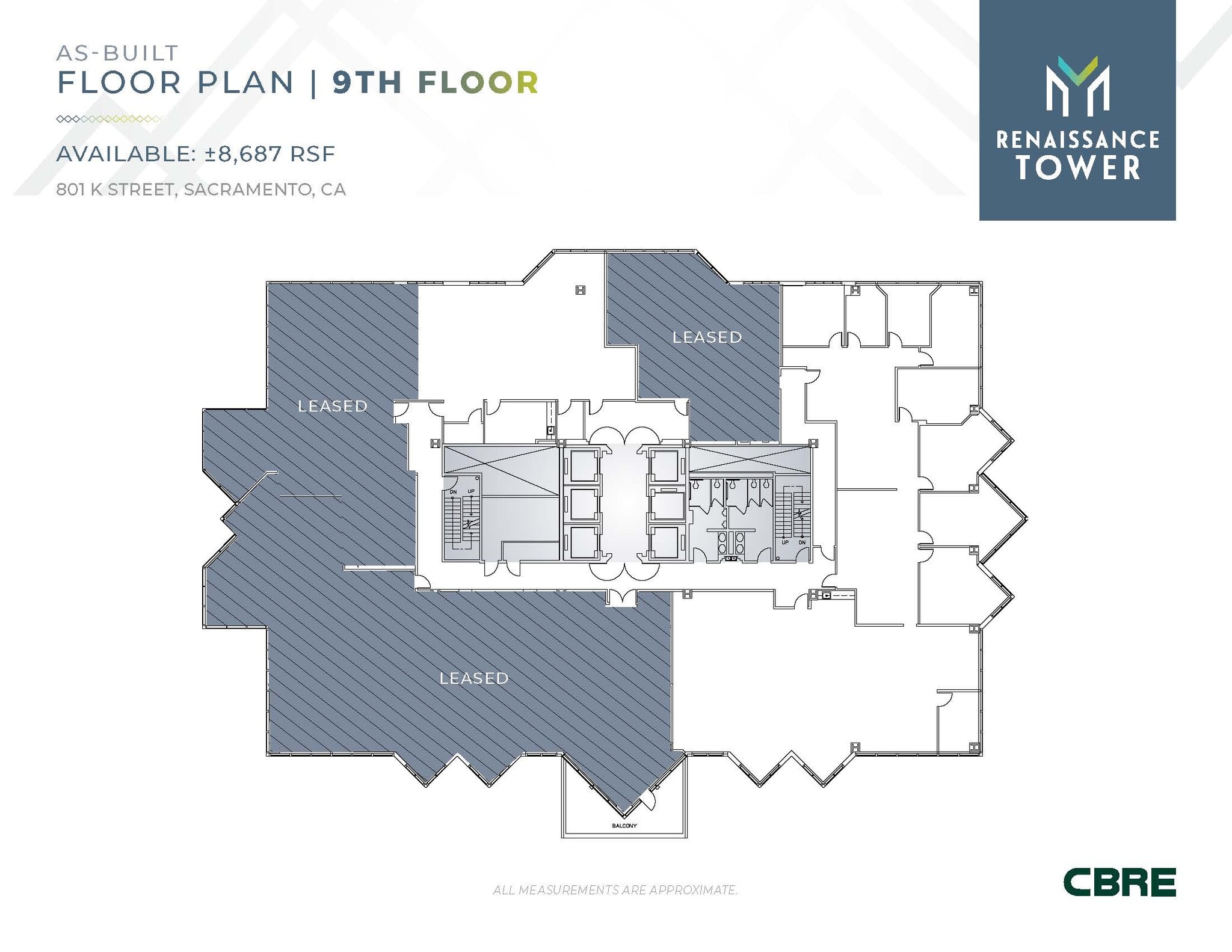 801 K St, Sacramento, CA à louer Plan d’étage– Image 1 sur 2