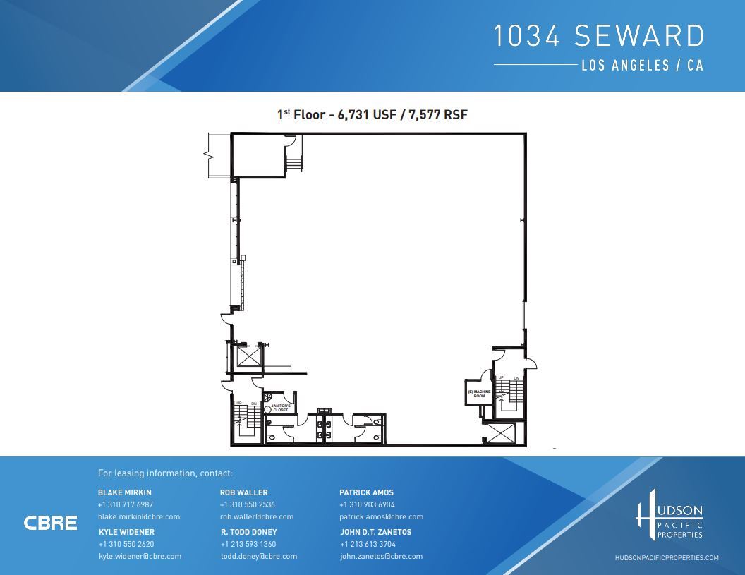 1034 Seward St, Los Angeles, CA à vendre Plan d’étage– Image 1 sur 1