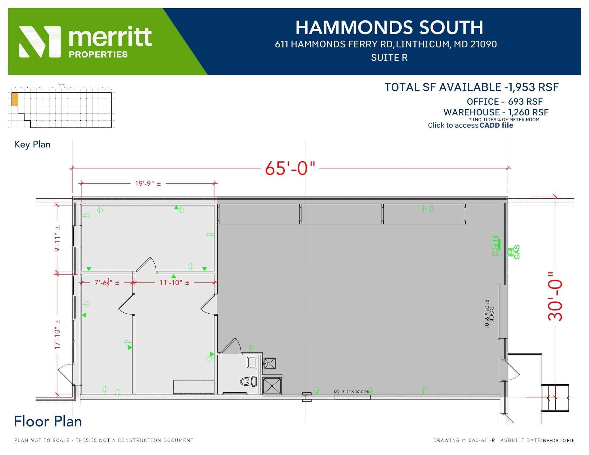 611 Hammonds Ferry Rd, Linthicum, MD à louer Plan d’étage– Image 1 sur 1