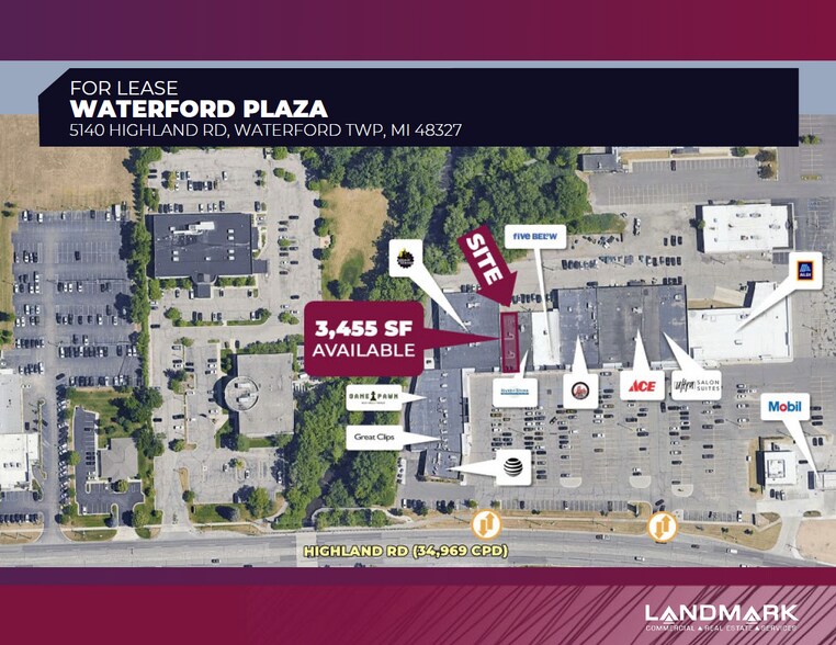 5012-5160 Highland Rd, Waterford, MI à louer - Photo de l’immeuble – Image 2 sur 8