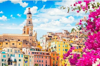 Menton - Vue aérienne  vue de carte