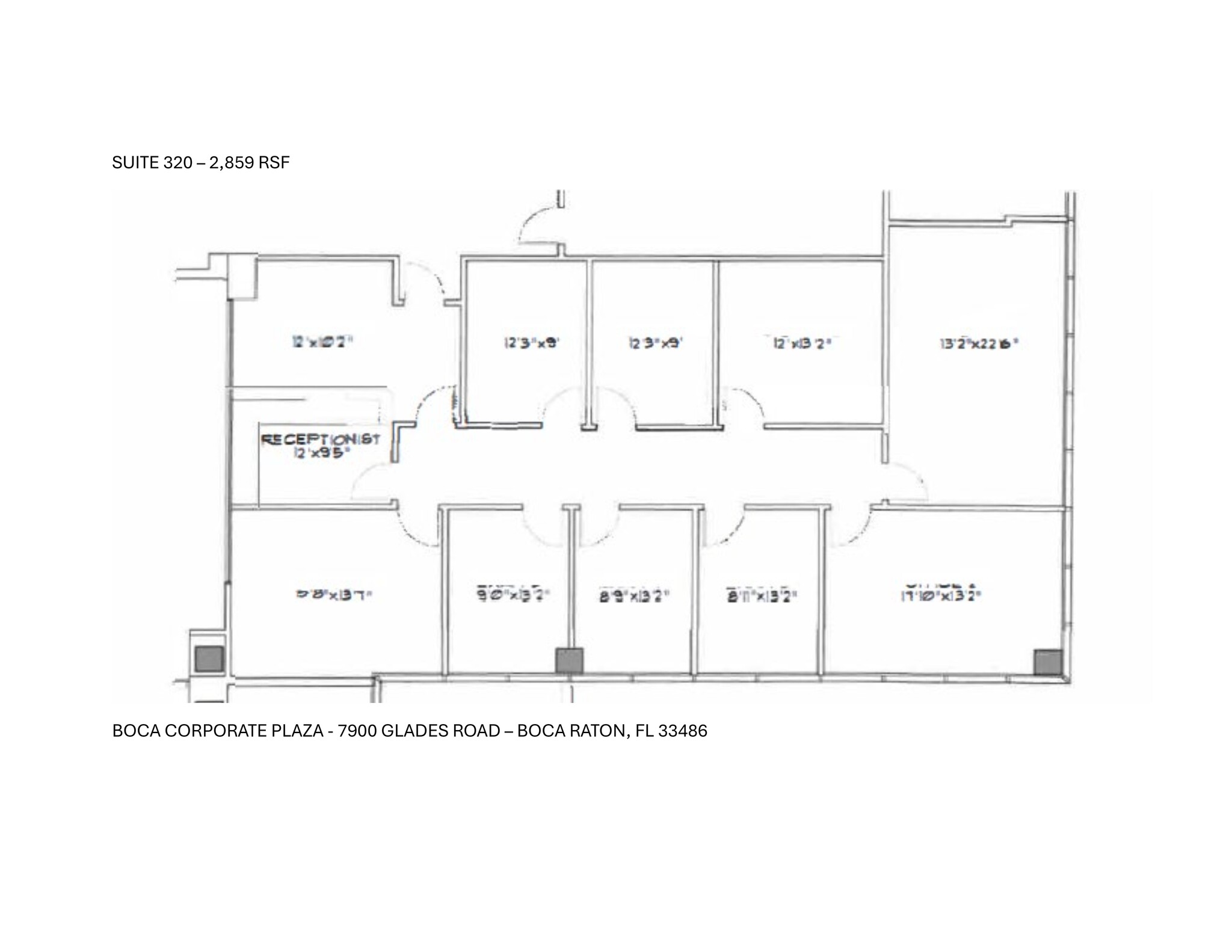 7900 Glades Rd, Boca Raton, FL à louer Plan de site– Image 1 sur 1