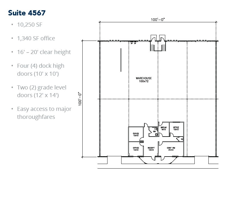 5029-5047 Martin Luther King Fwy, Fort Worth, TX à louer Plan d’étage– Image 1 sur 1