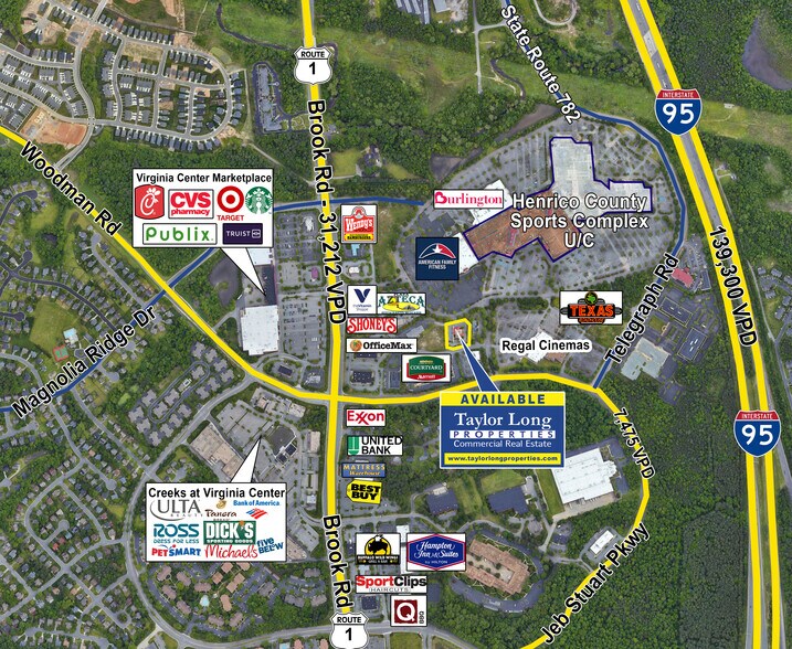 10073 Brook Rd, Glen Allen, VA à vendre - Aérien – Image 2 sur 3