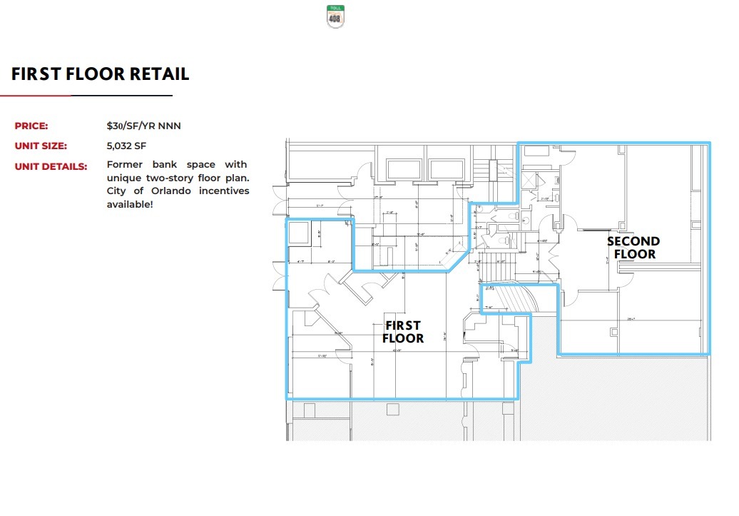 14 E Washington St, Orlando, FL à louer Plan d’étage– Image 1 sur 1