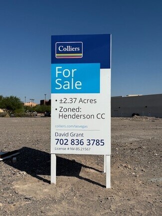 Plus de détails pour 1321 W Warm Springs Rd, Henderson, NV - Terrain à vendre