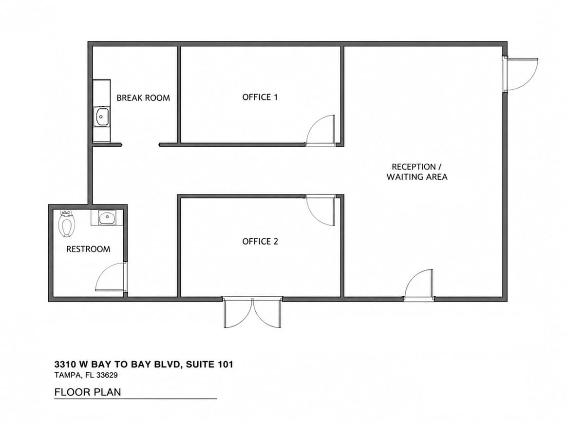 3310 W Bay To Bay Blvd, Tampa, FL à louer Plan d’étage– Image 1 sur 1