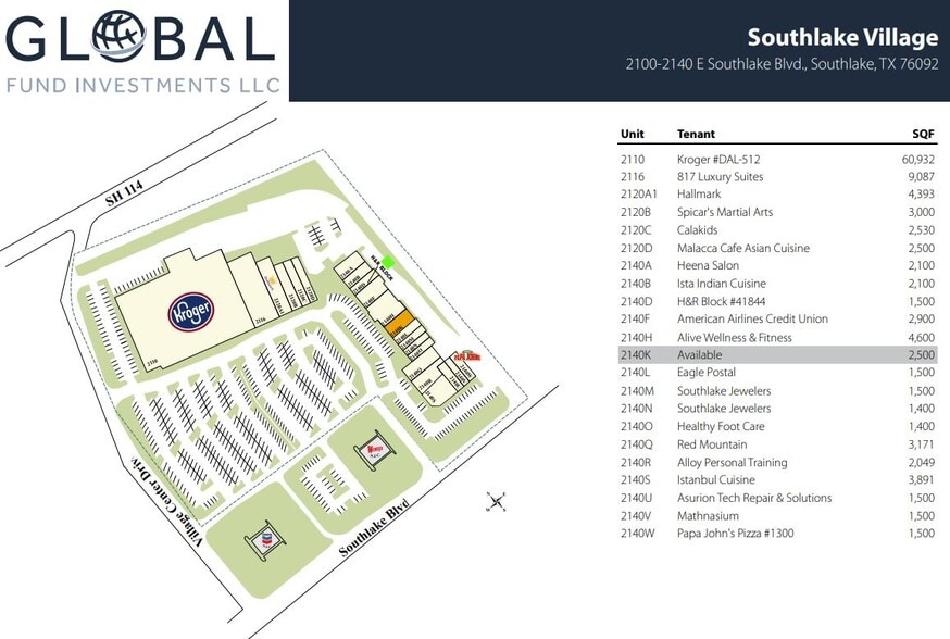 2110-2140 E Southlake Blvd, Southlake, TX à louer - Photo de l’immeuble – Image 2 sur 7