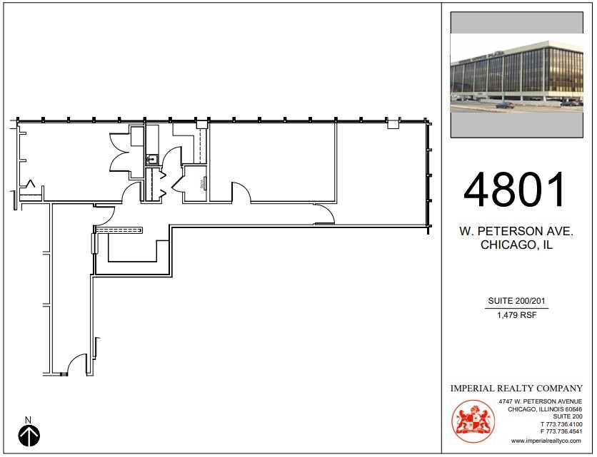 4801 W Peterson Ave, Chicago, IL à louer Plan d’étage– Image 1 sur 4