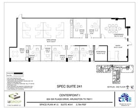 624 Six Flags Dr, Arlington, TX à louer Plan d’étage– Image 2 sur 2