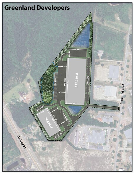 205 Industrial Blvd, Rincon, GA à vendre - Plan de site – Image 2 sur 2