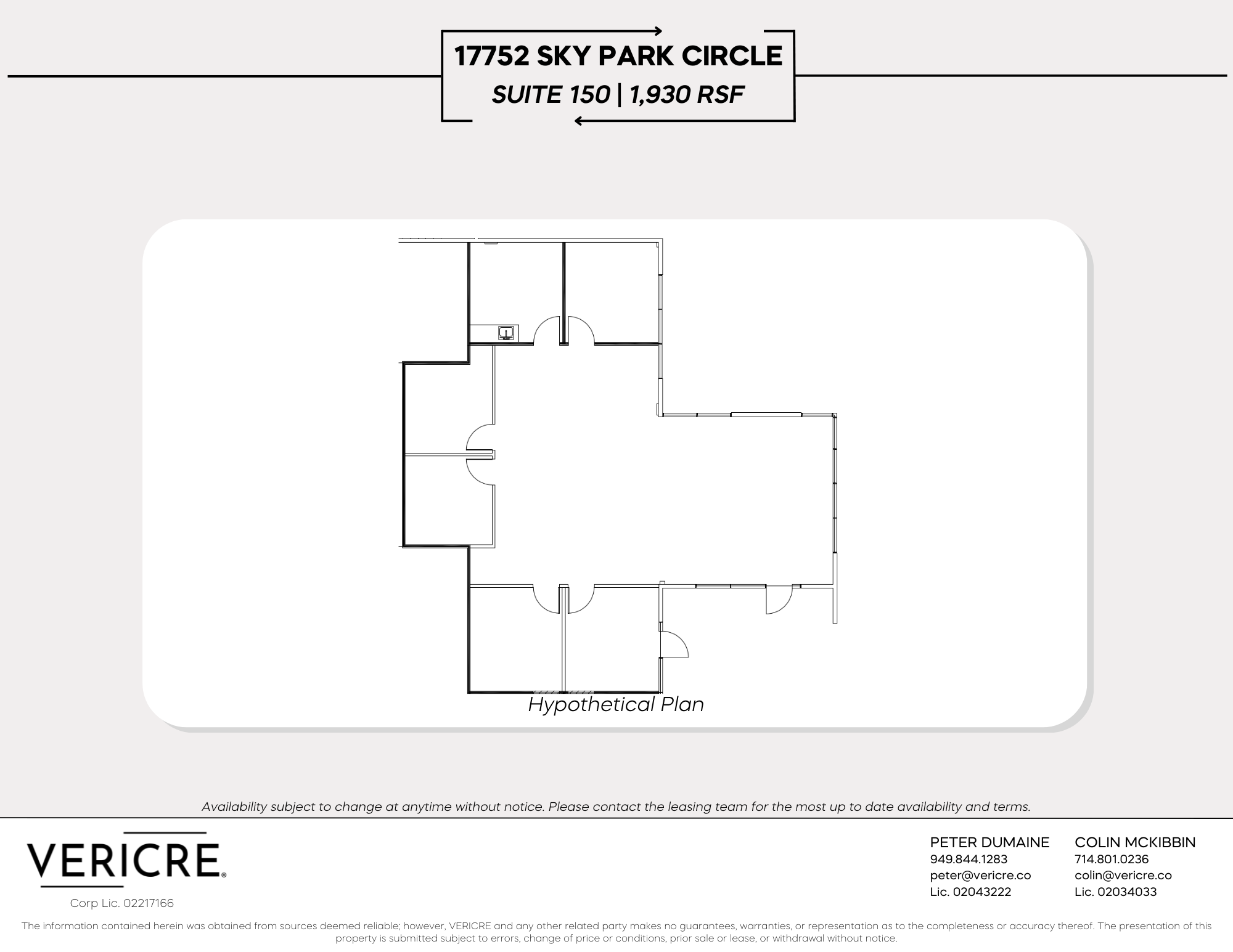 17752 Sky Park Cir, Irvine, CA à louer Plan d’étage– Image 1 sur 1