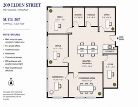 209 Elden St, Herndon, VA à louer Plan d’étage– Image 1 sur 1
