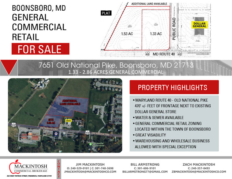 7651 Old National Pike, Boonsboro, MD à vendre - Plan cadastral – Image 3 sur 3