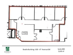 630 6th Ave SW, Calgary, AB à louer Plan d’étage– Image 1 sur 7