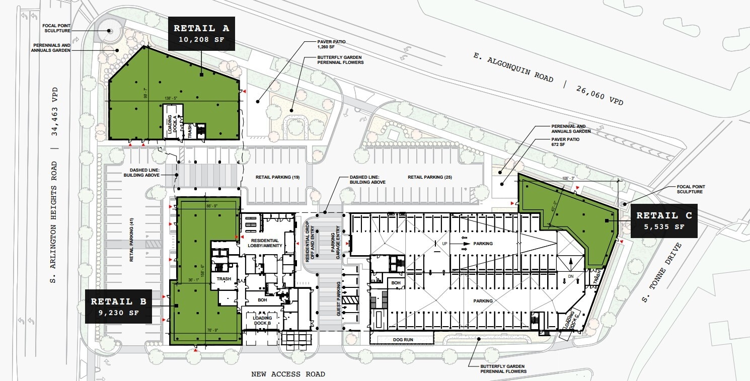 25 E Algonquin Rd, Arlington Heights, IL à louer Plan d’étage– Image 1 sur 4