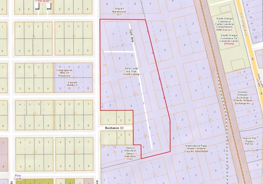6103-6119 Anno Ave, Orlando, FL à louer - Plan cadastral – Image 3 sur 10