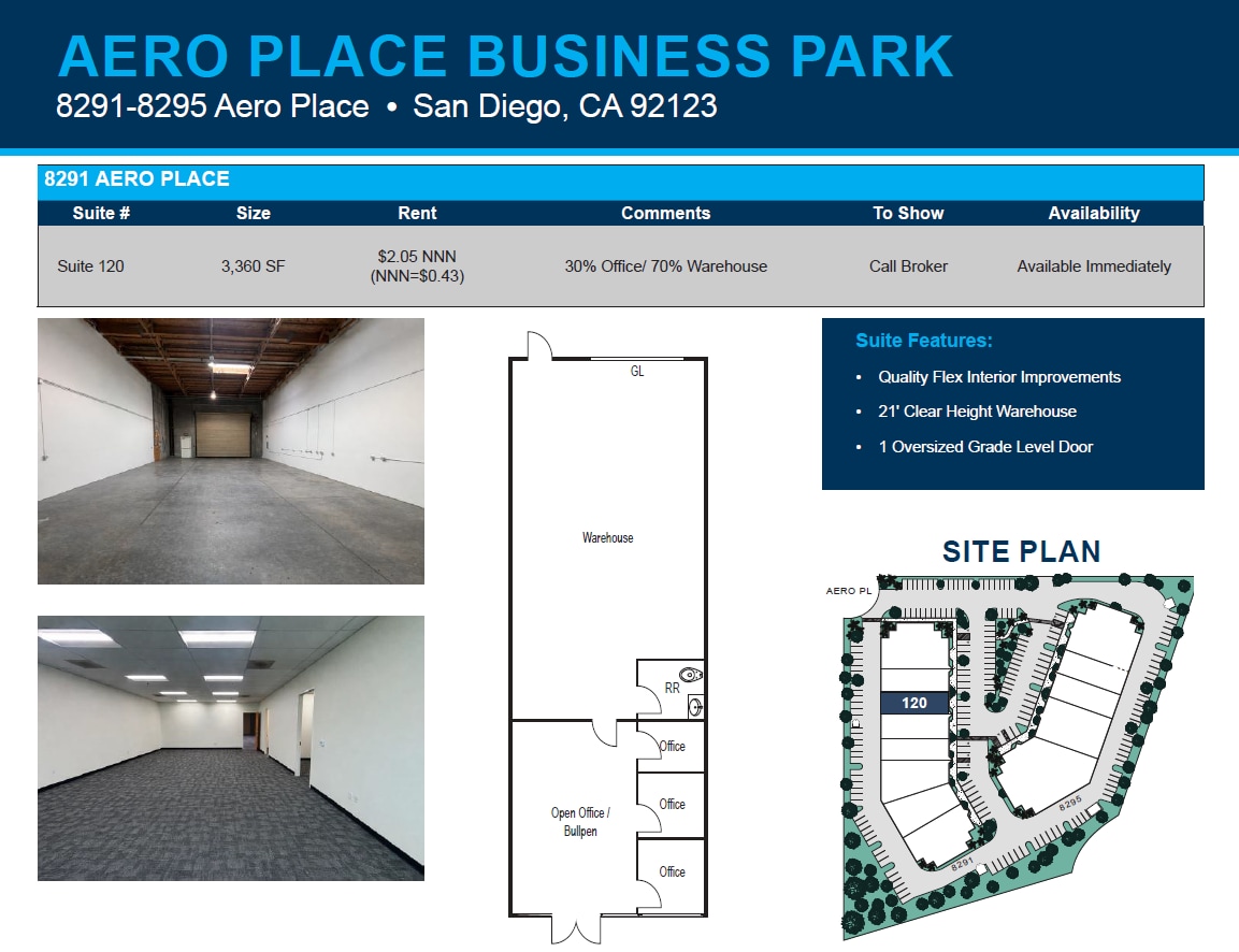 8291 Aero Pl, San Diego, CA à louer Photo intérieure– Image 1 sur 1