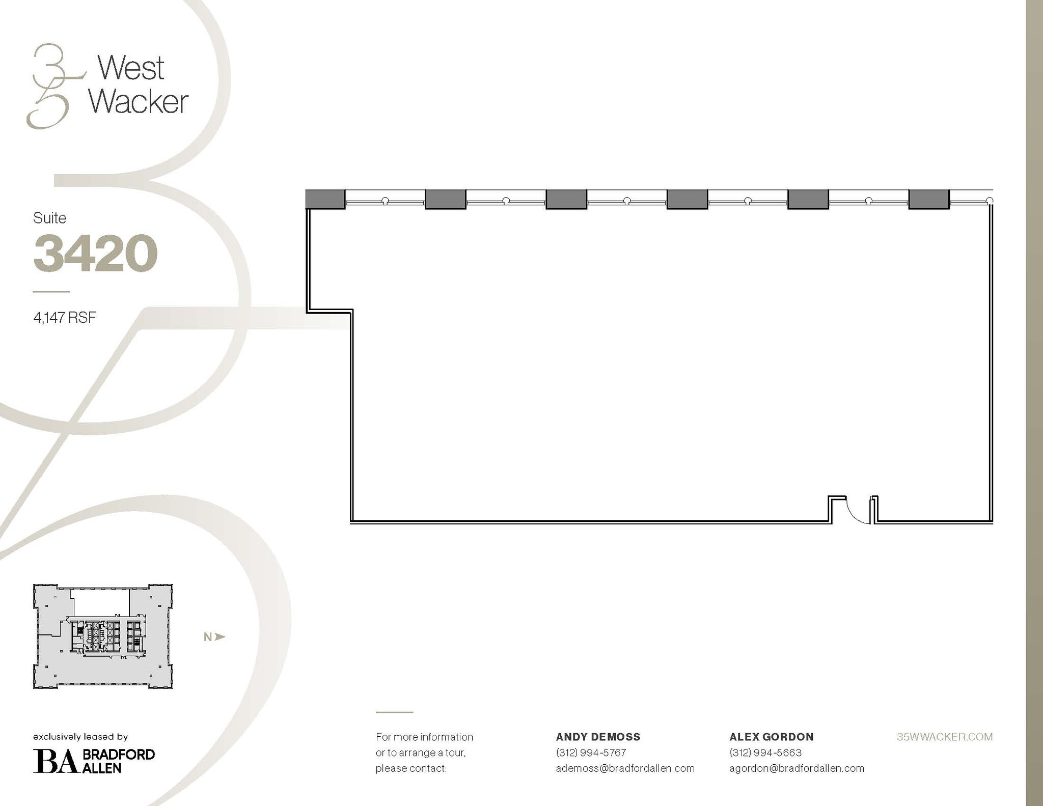 35 W Wacker Dr, Chicago, IL à louer Plan d’étage– Image 1 sur 3